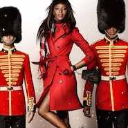 Naomi Campbell for Burberry, holiday 2015 