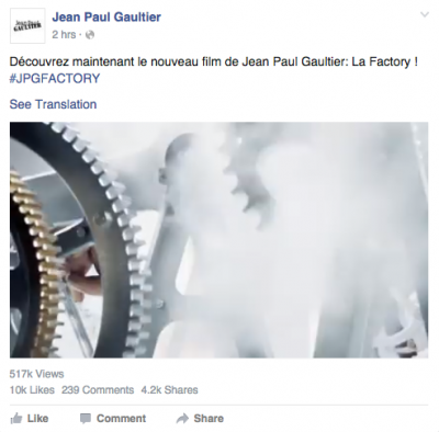 Jean Paul Gaultier video post