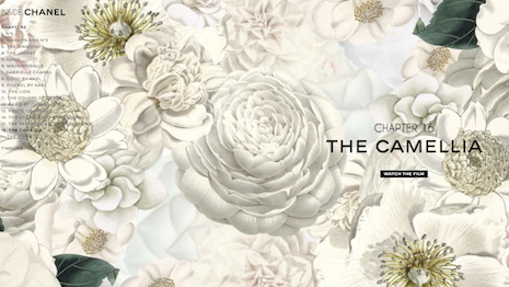 Chanel follows branding to the T. Image courtesy of Chanel's Camellia campaign