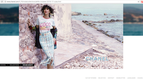 Chanel Cruise Collection 2016-17 Cuba Web site