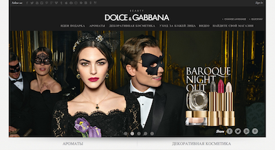 Dolce & Gabbana Russian Web site
