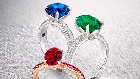 Fabergé engagement rings with colored-gemstones
