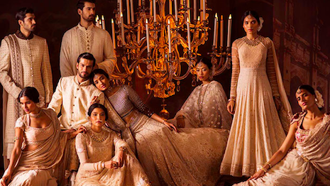Tarun Tahiliani is one of India's most storied luxury designer brands, known for its opulent ensembles and detailed craftsmanship. Image source: Tarun Tahiliani