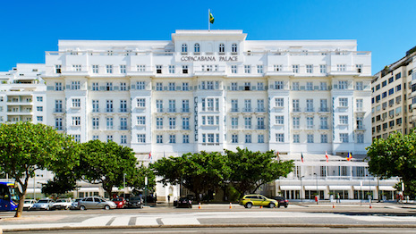 The Copacabana Palace is a landmark Rio de Janeiro hotel that is part of the Belmond hospitality group comprising 46 properties in 22 countries