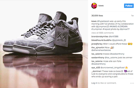 KAWS collaboration with Nike for the Air Jordan sneaker