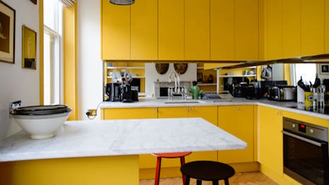 Kitchen designed by Maresca Interiors for a flat in London's Chelsea district