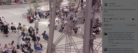Chanel show video - high engagement