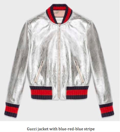 Gucci jacket with blue-red-blue stripe