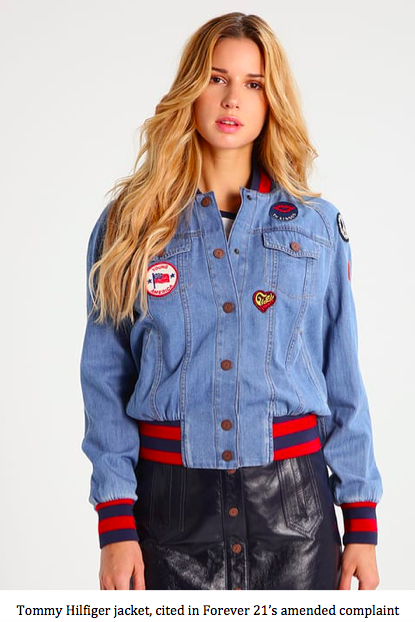 Tommy Hilfiger jacket, cited in Forever 21’s amended complaint