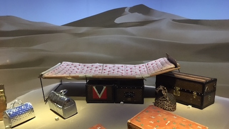 A desert scene at the Louis Vuitton Volez Voguez Voyagez exhibition in New York that ended Jan. 7, 2018