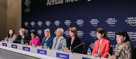 World Economic Forum 2018 in Davos, Switzerland: Seven women co-chairs, 70-plus heads of state, 400-plus sessions and a lot of snow. Image credit: World Economic Forum/Jakob Polacsek