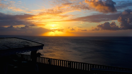 Sunset from ViewFort Estate in Anguilla where select Luxury Marketing Council members gathered to discuss luxury issues and opportunities. Image credit: Christopher Olshan