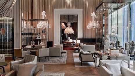 Interior of the Baccarat Hotel New York. Image credit: Baccarat Hotel New York