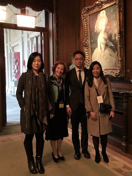Chinese tour guides at The Frick Collection with Heidi Rosenau, associate marketing director