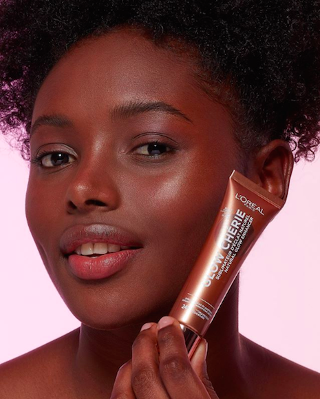 L'Oreal Paris' Glow Chérie is a natural glow-enhancing lotion giving applicants a fresh and natural radiance. Also available in the United States under the name, Glowtion. Image credit: L'Oreal Paris