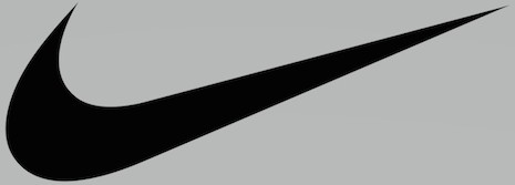 Nike's distinctive logo is motion at its best, with a rightward, optimistic tilt. Image credit: Nike