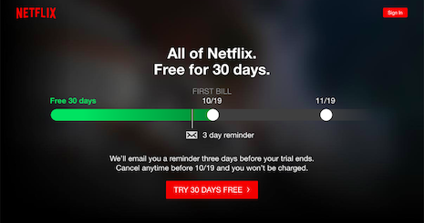 Free lunch over for Netflix? Image credit: Netflix