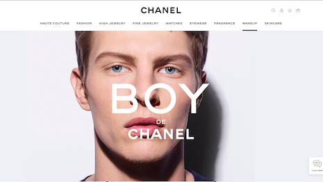 France's Chanel blazed a trail with the launch of Boy de Chanel, a new line of beauty products for men. Seen: Boy de Chanel page on Chanel.com. Image credit: Chanel