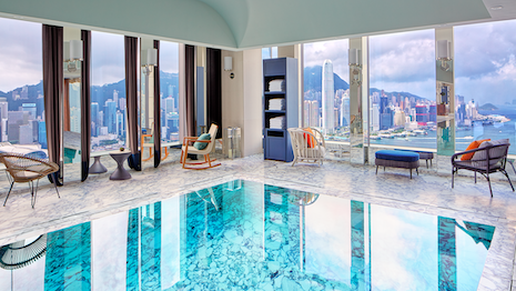 Broad vista: Rosewood Residences Hong Kong, pool level. Image courtesy of Rosewood Hotels & Resorts