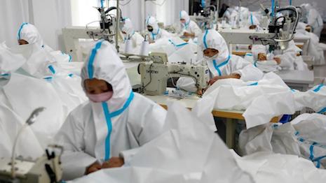 Garment factories slowly resume production in China amidst the coronavirus outbreak. Image credit: Sheng Lu Fashion