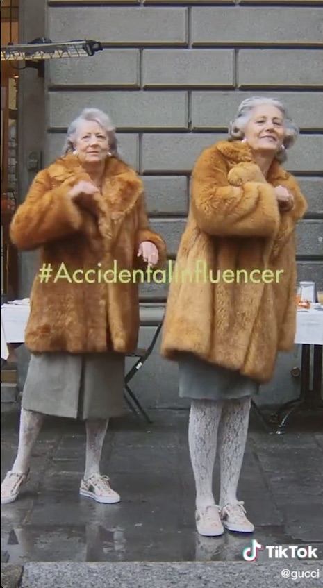 Gucci TikTok Accidental Influencer campaign. Image credit: Gucci