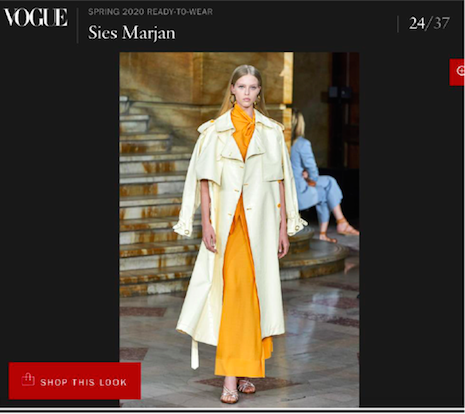 Model Abby Champion shown on Vogue Web site. Image credit: Vogue